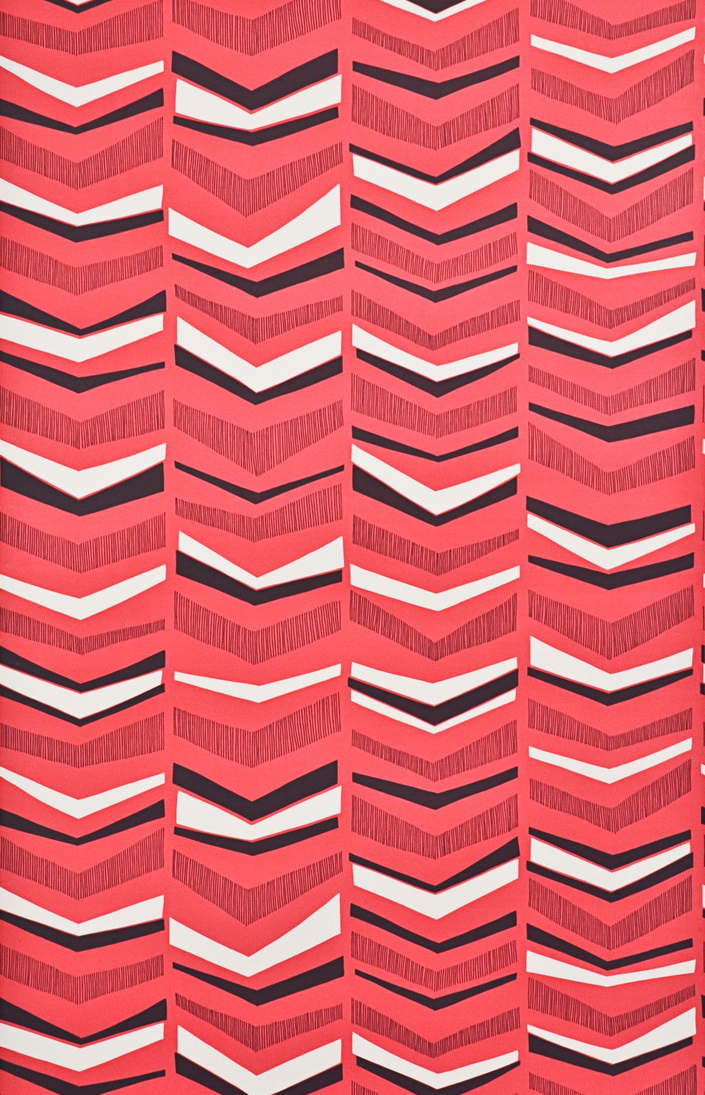 Chevron Berry Wallpaper Rouched