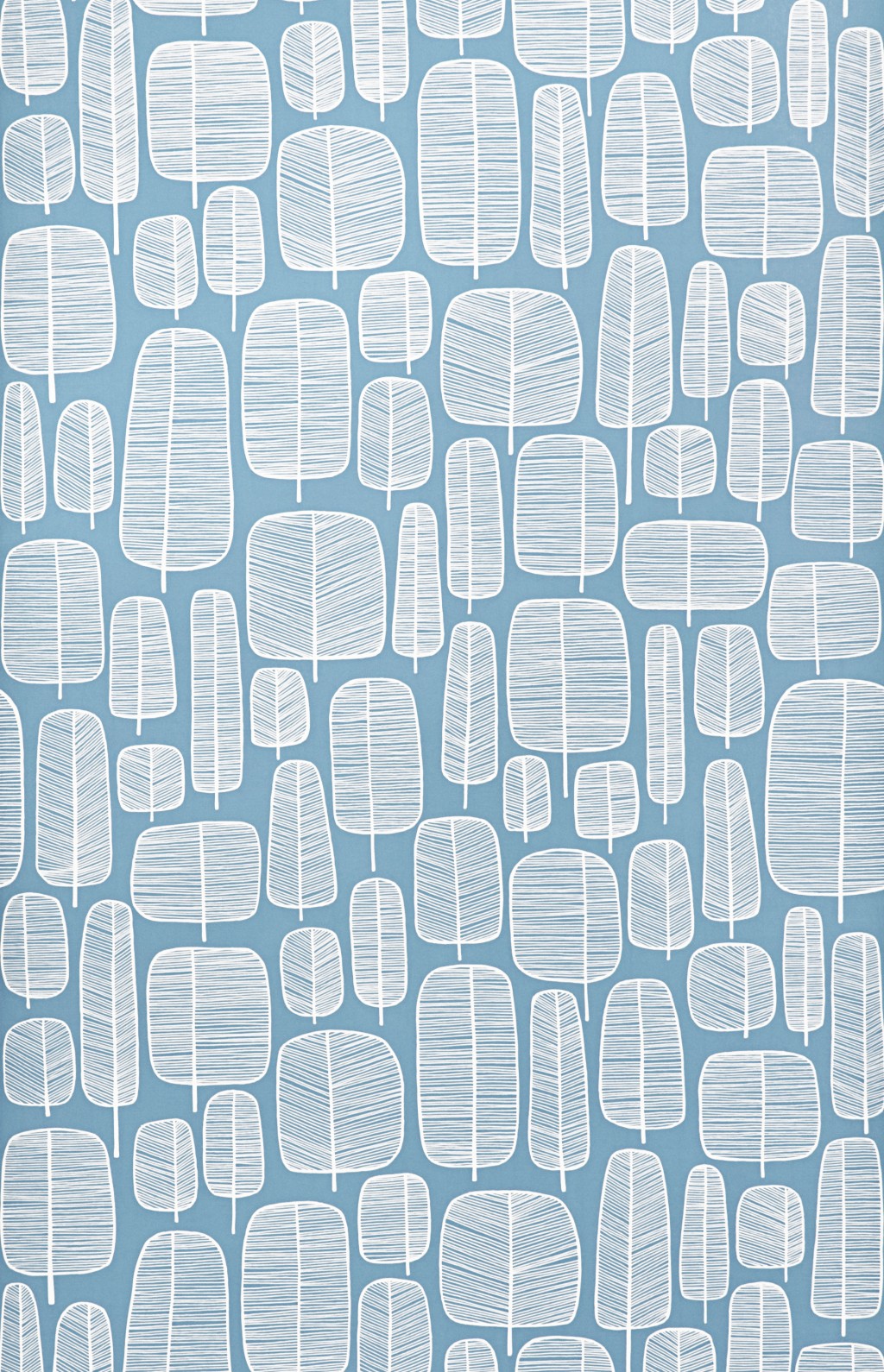 Little Trees Cornflower Wallpaper
