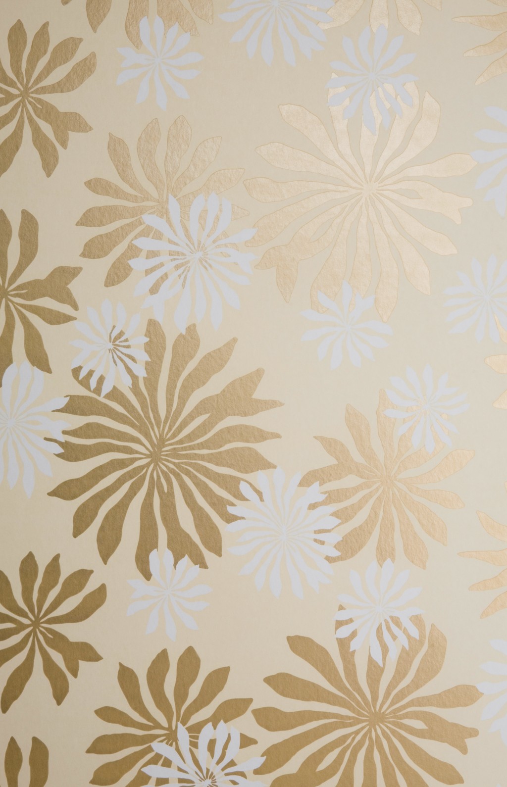 Fleur Cream With Gold Wallpaper