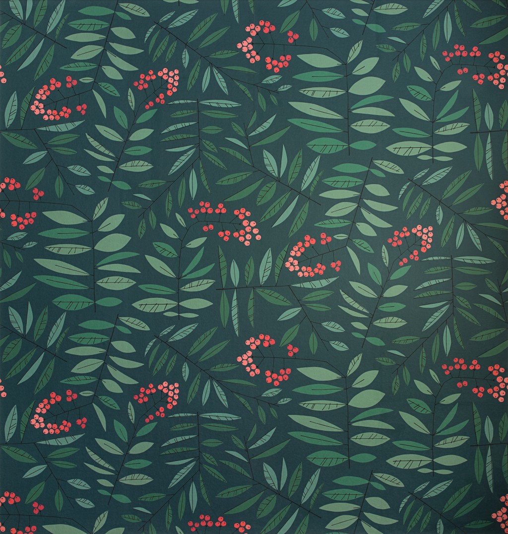 Grand Leaf Berry Mural