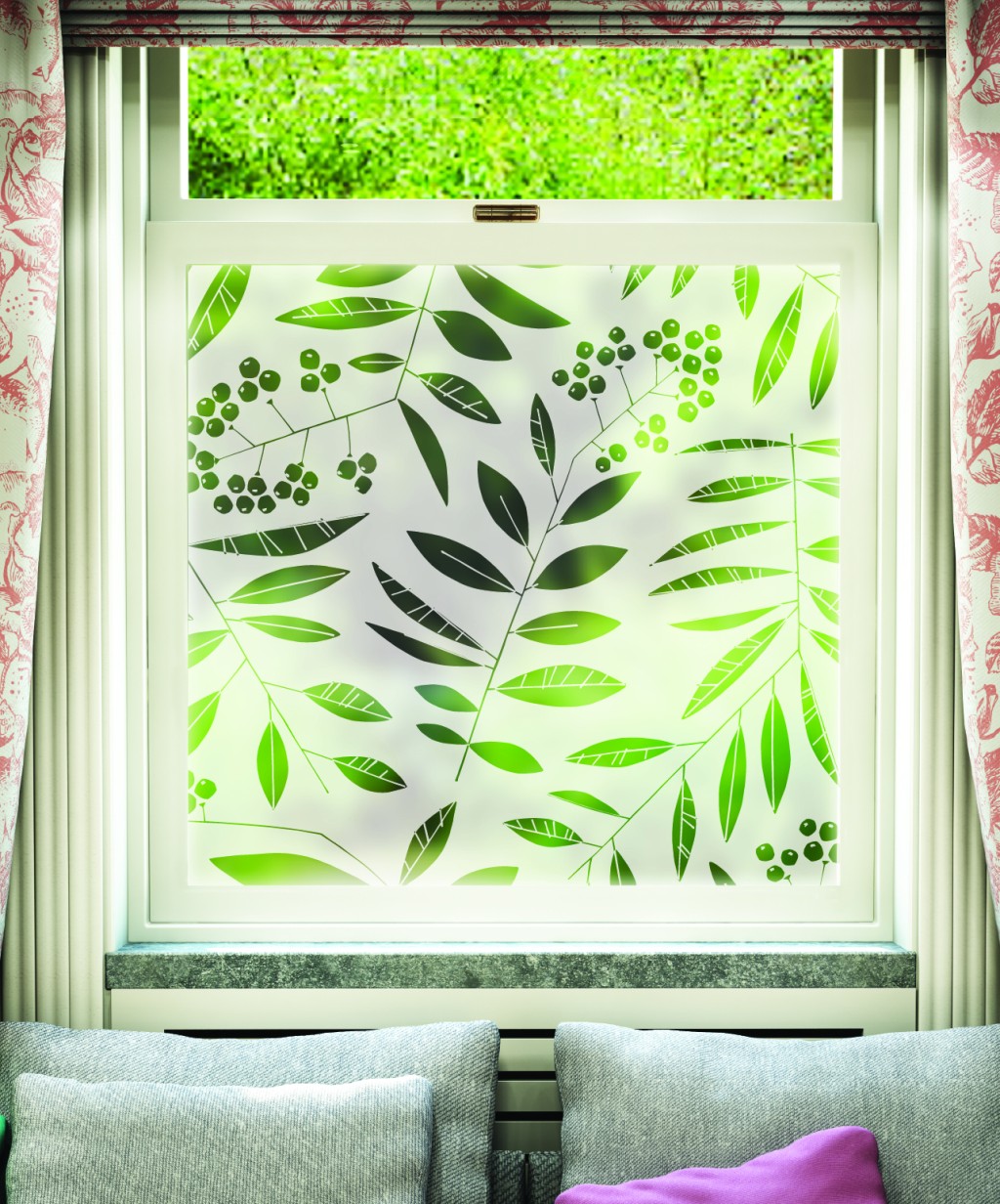 Grand Leaf Berry Clear On Frost Windowfilm