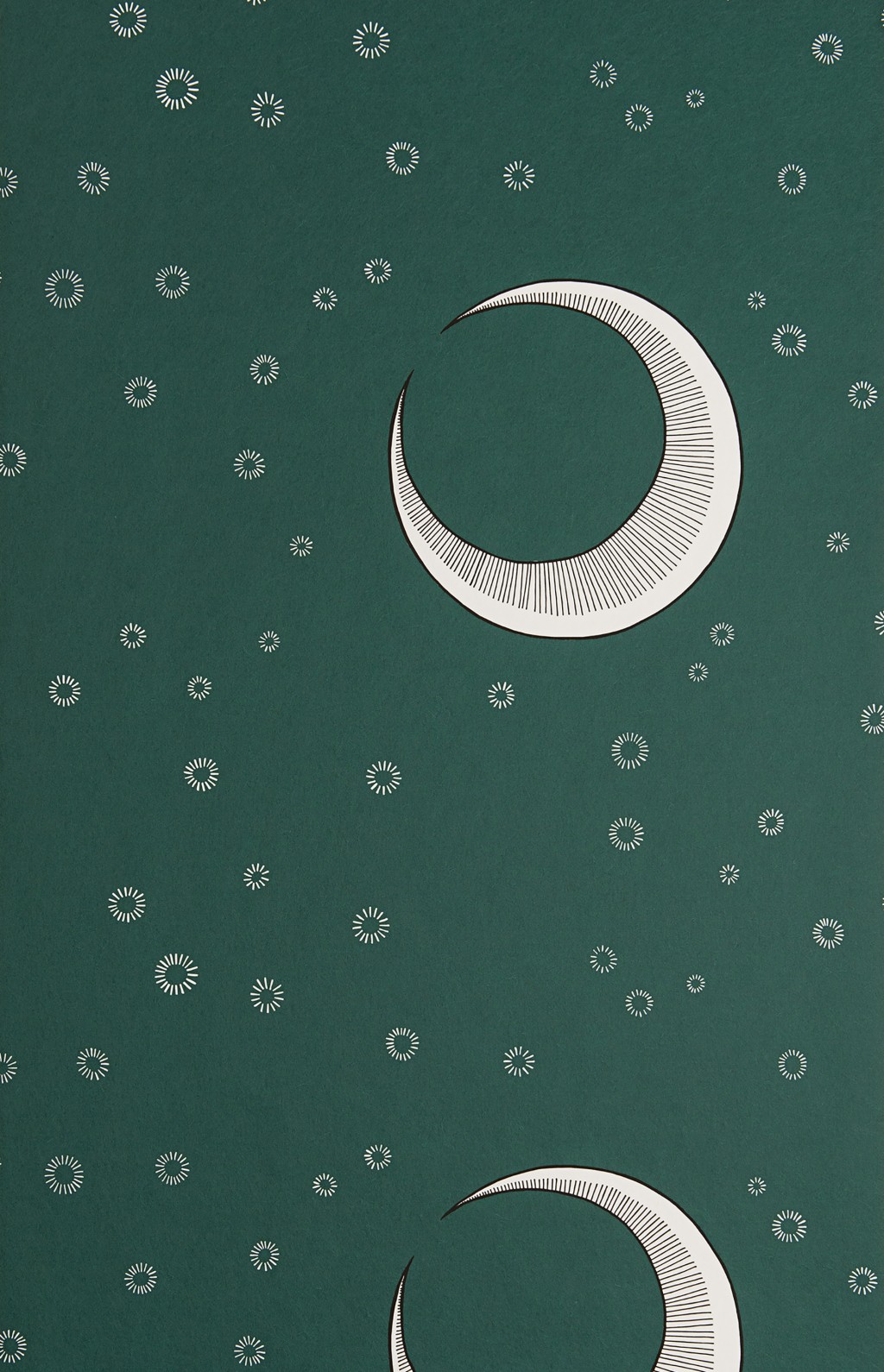 To The Moon: Teal Wallpaper