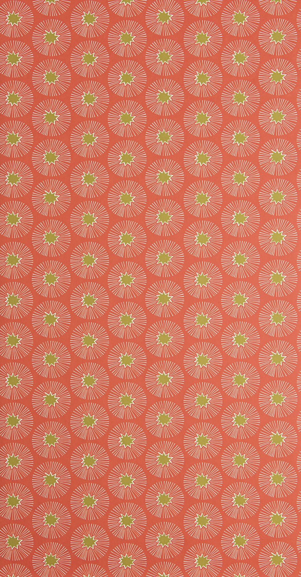 Star: Orange/Red & Olive Wallpaper