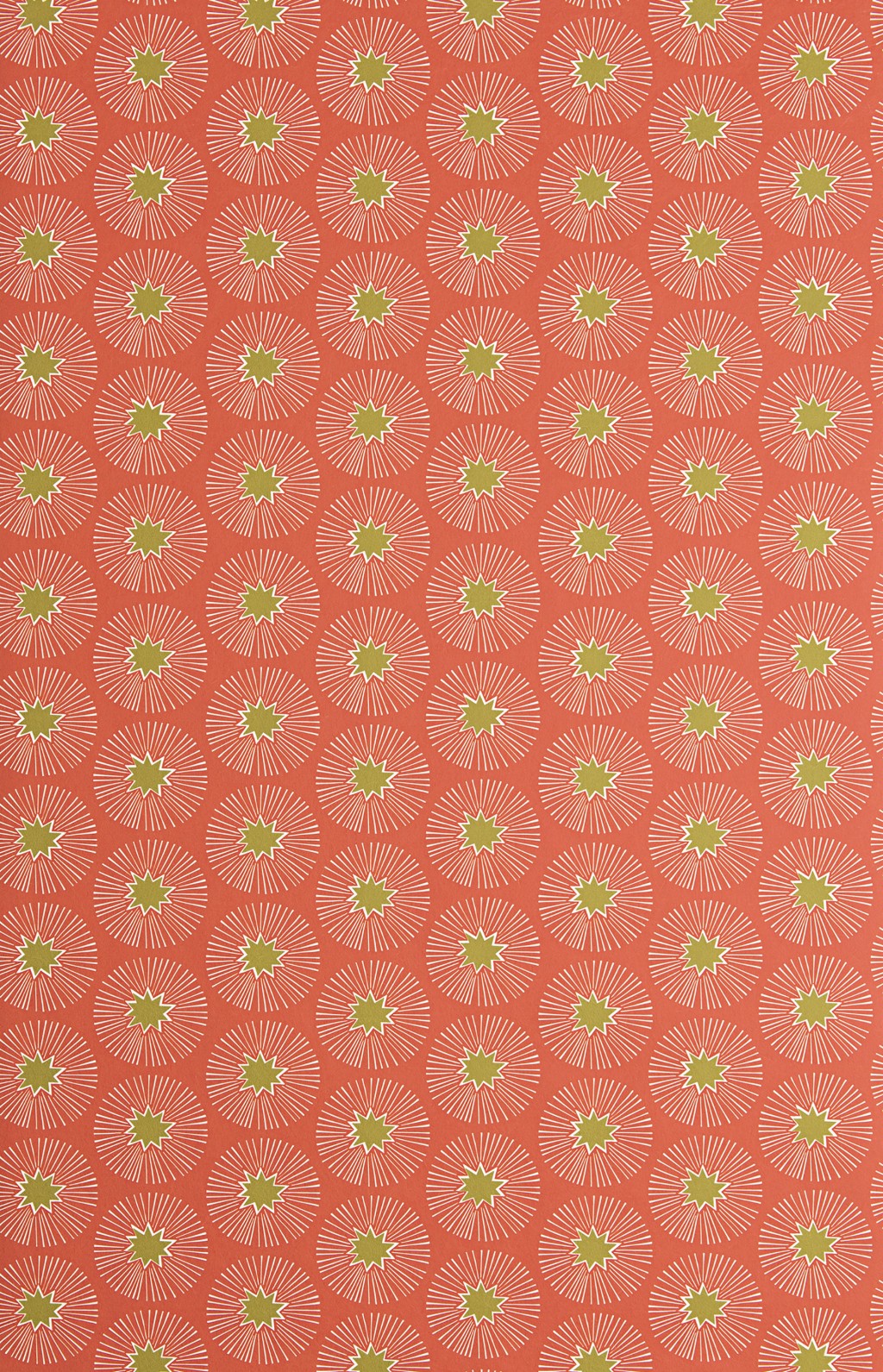 Star: Orange/Red & Olive Wallpaper