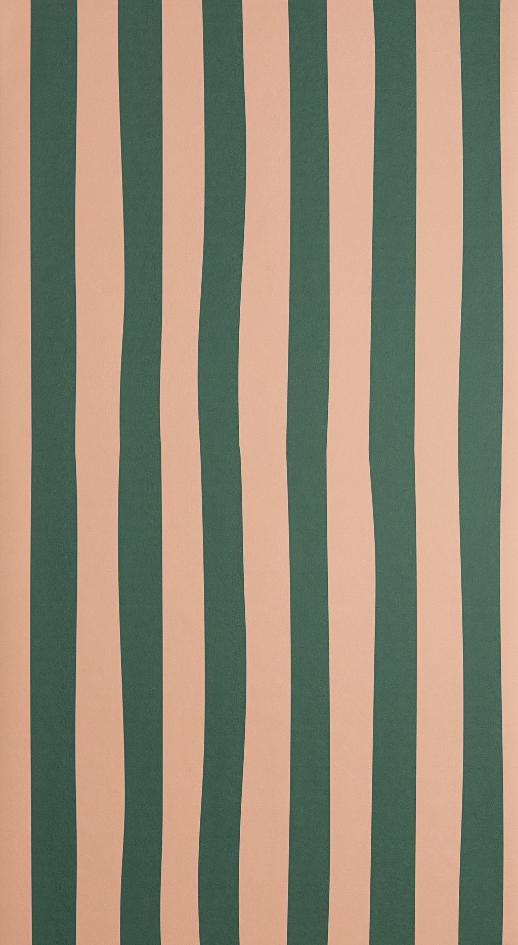 Stripe: Stone & Forest Green Wallpaper