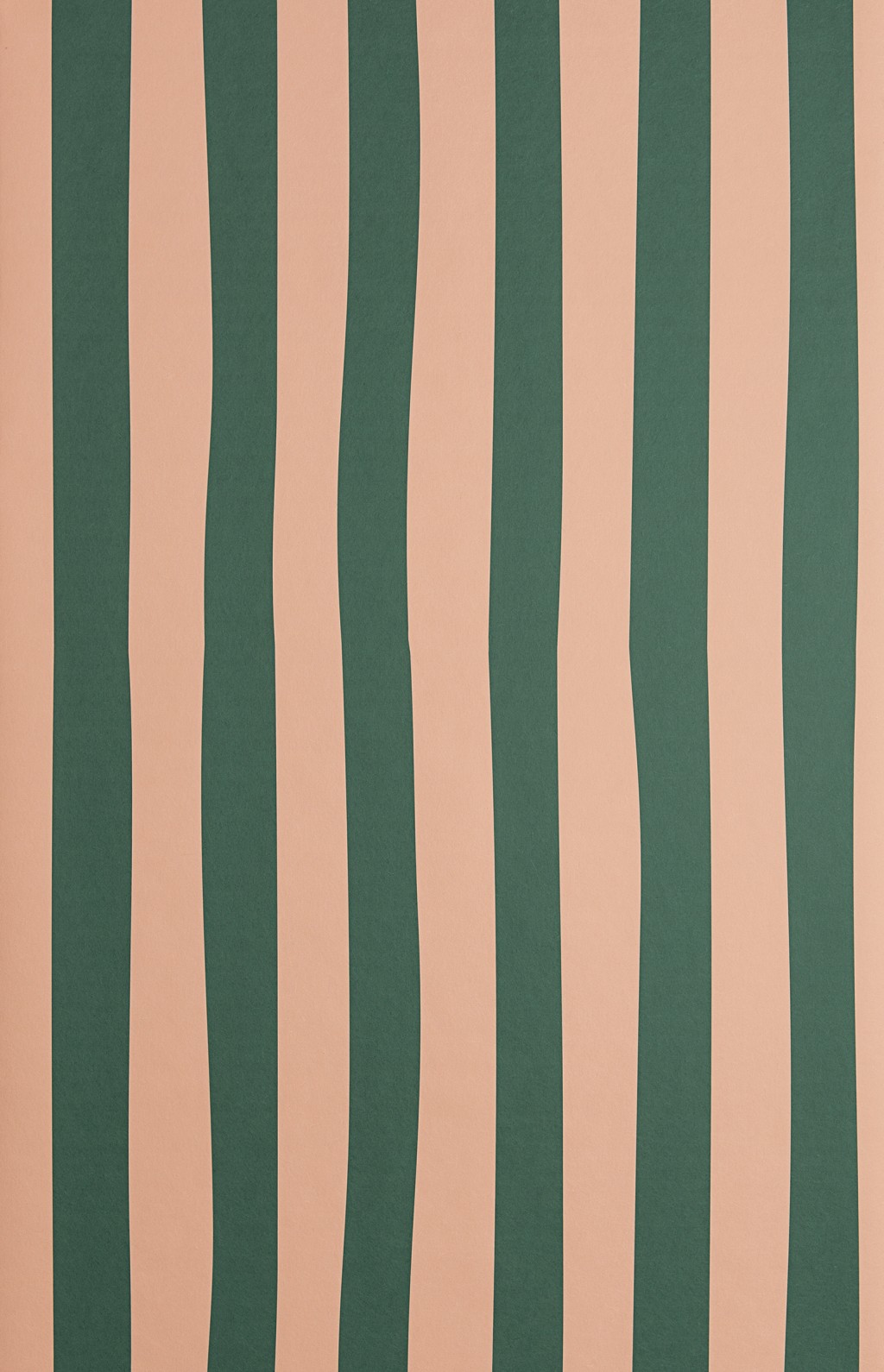 Stripe: Stone & Forest Green Wallpaper