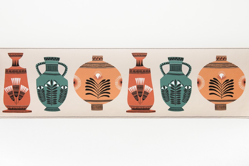 Vase Collection Border: Peach, Stone & Aqua