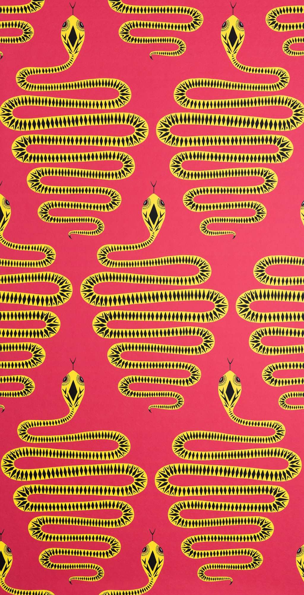 Sample Wallpaper Snakes: Pink & Yellow
