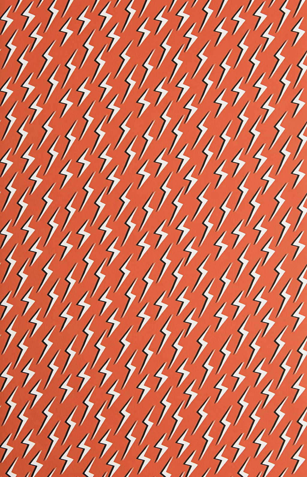 Lightning: Orange, White & Black Wallpaper