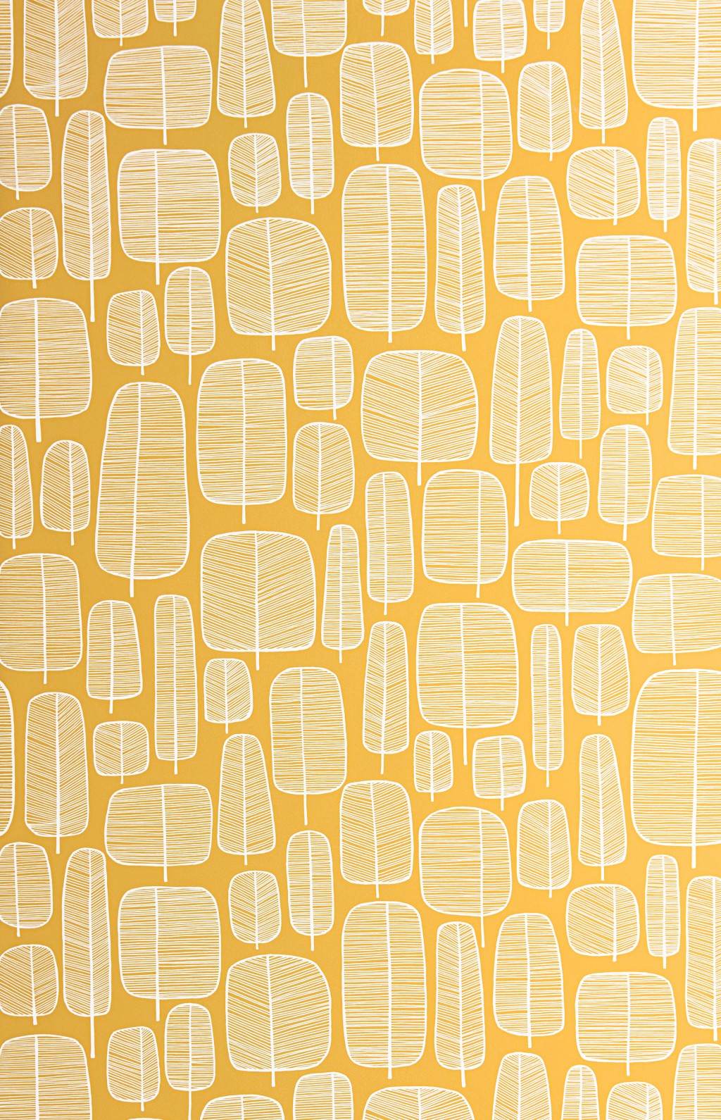 Little Trees Yellow Wallpaper