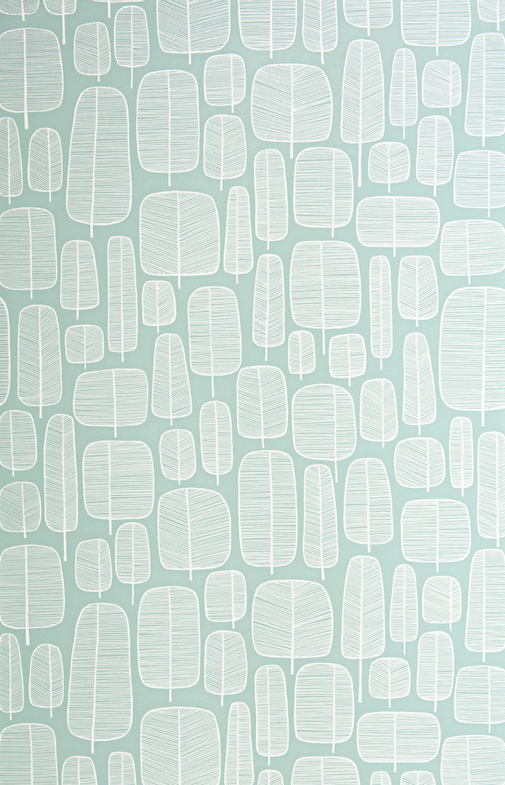 Little Trees Eggshell Blue Wallpaper