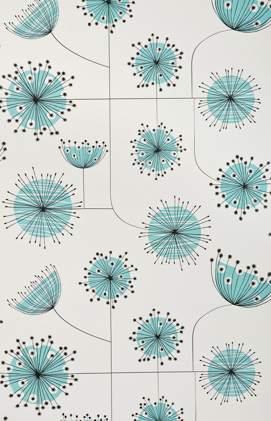 Dandelion Mobile Porcelain With Powder Blue Wallpaper