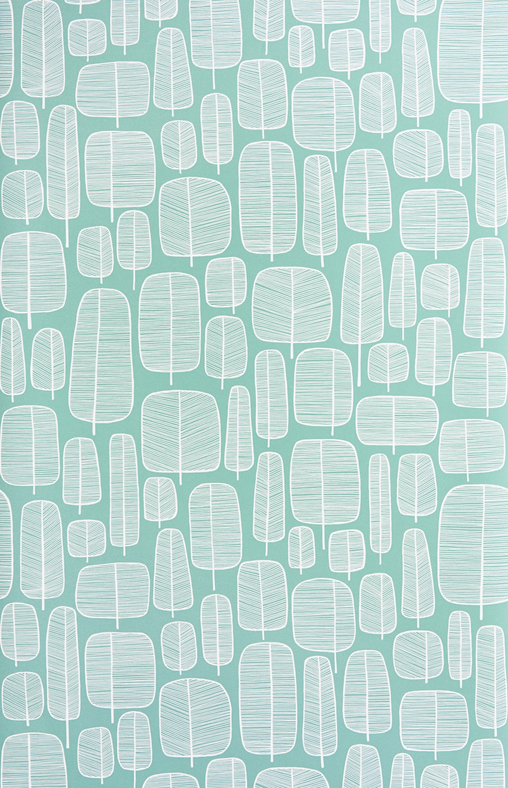 LITTLE TREES Aquamarine Wallpaper