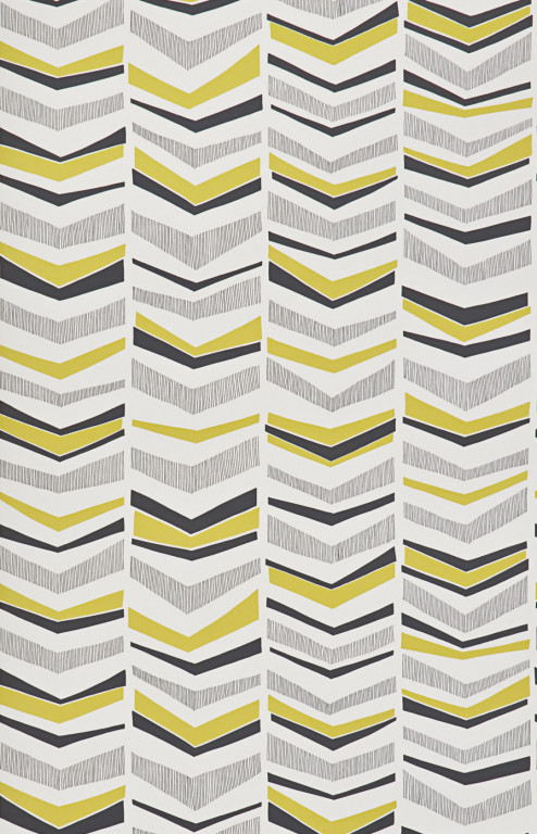 Chevron Mustard Flower Wallpaper