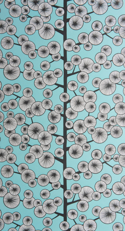 Cotton Tree Sky Blue Wallpaper