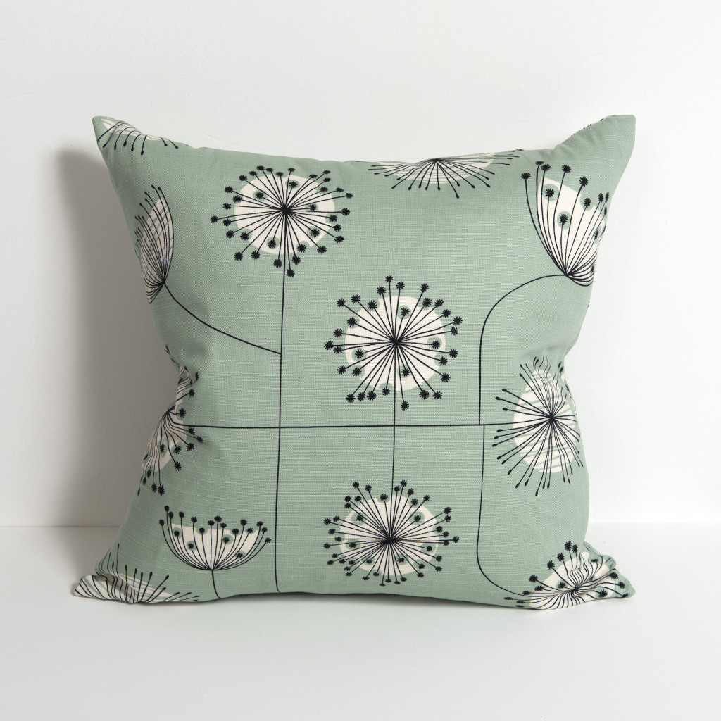 Dandelion Mobile Mist Green With White Cushion
