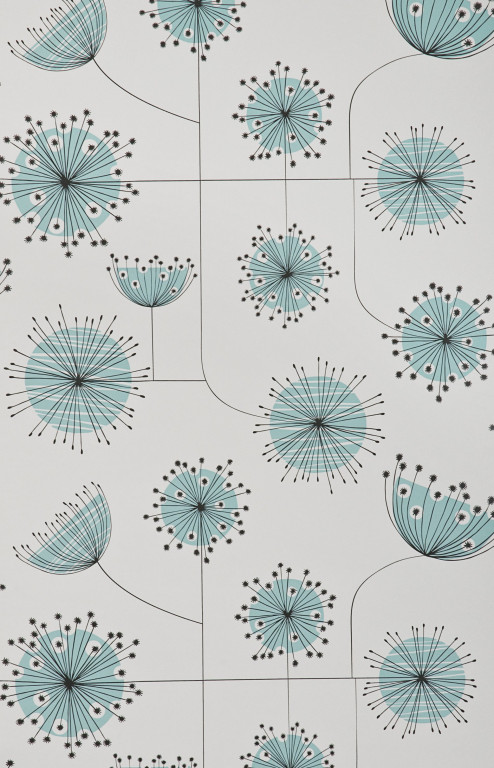 Dandelion Mobile Porcelain With Powder Blue Wallpaper