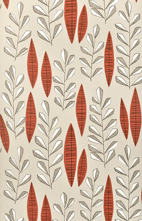 Garden City Putty Rouge Wallpaper