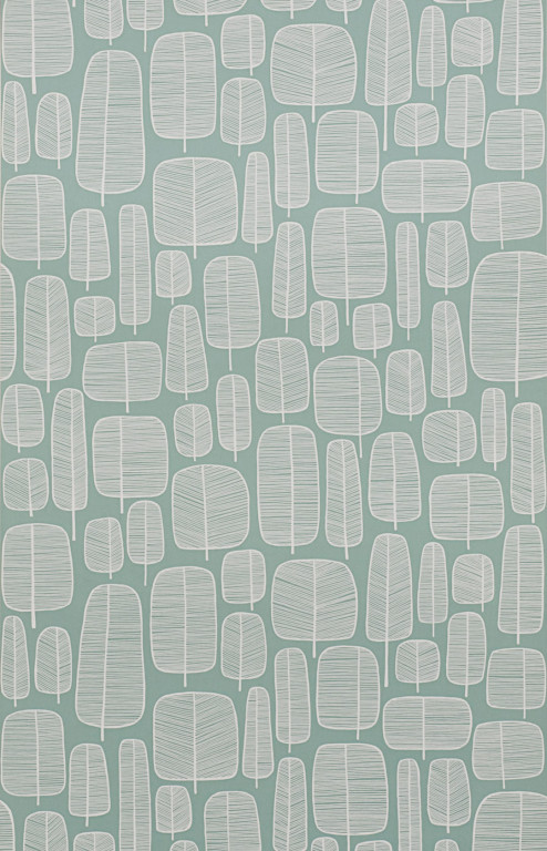 Little Trees Aquamarine Wallpaper