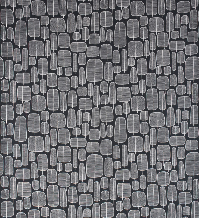 Little Trees Charcoal Fabric