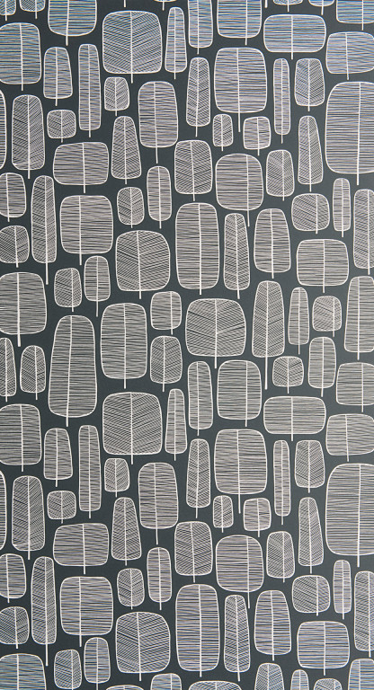 Little Trees Charcoal Wallpaper
