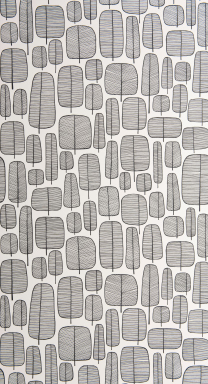 Little Trees Monochrome Wallpaper