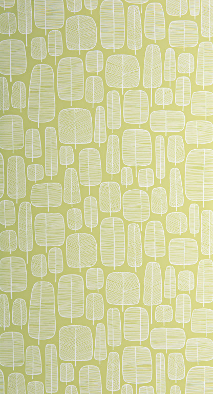 Little Trees Peagreen Wallpaper