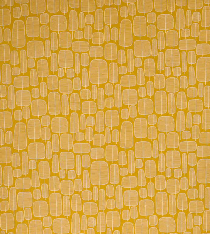 Little Trees Yellow Fabric