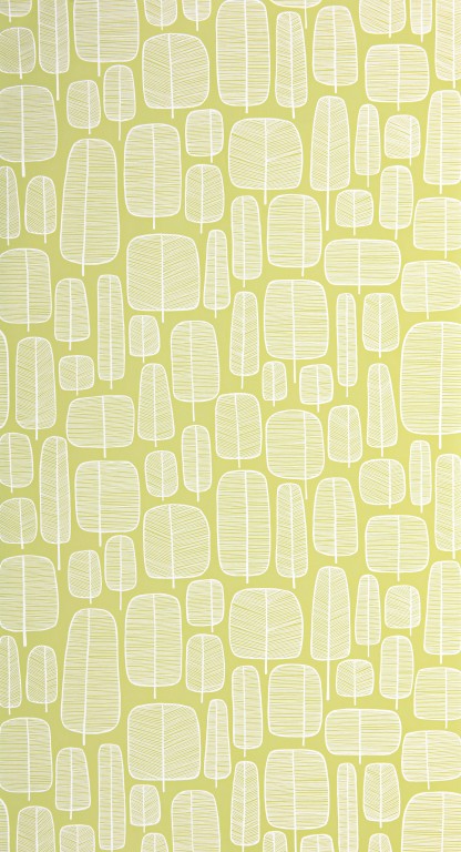 Little Trees Peagreen Wallpaper