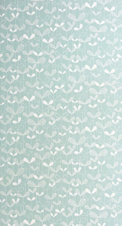 Saplings Pale Aqua Wallpaper