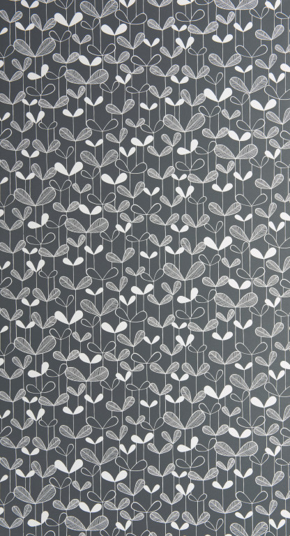 Saplings Graphite Wallpaper