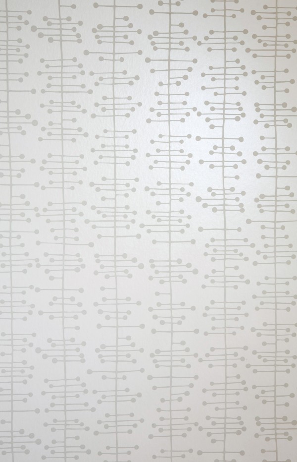 Muscat Small Soft White With Grey Wallpaper