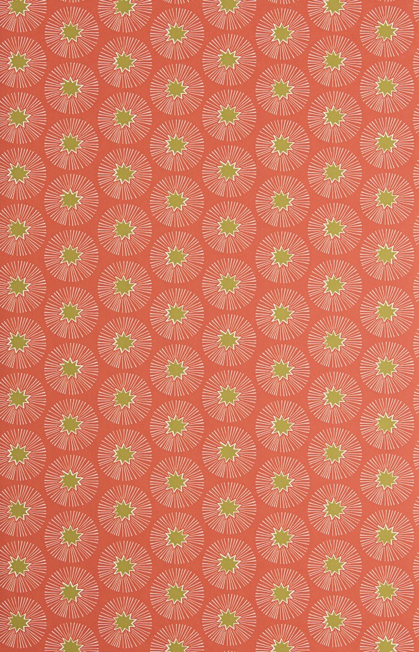 Star: Orange/Red & Olive Wallpaper