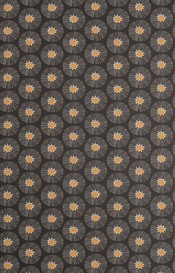Star: Soft Black & Mustard Wallpaper
