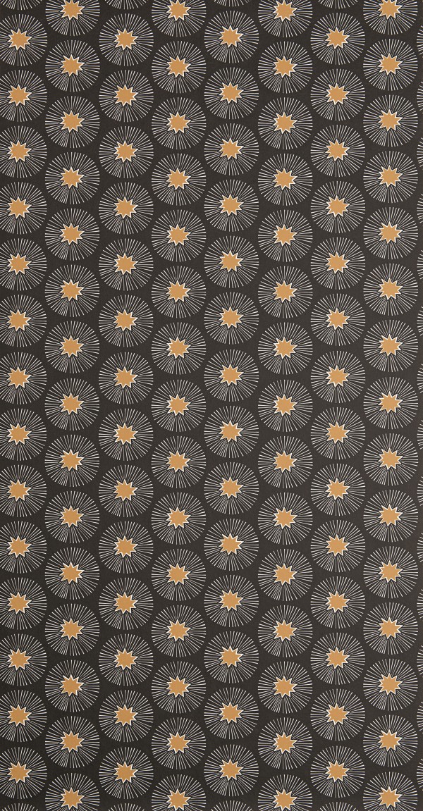 Star: Soft Black & Mustard Wallpaper