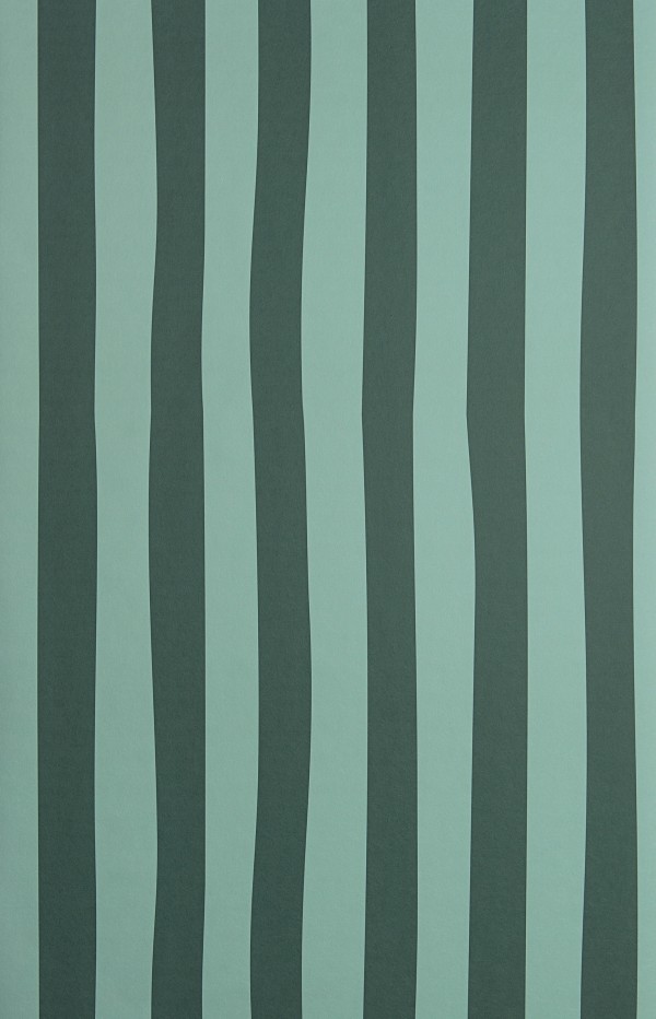 Stripe: Blue & Forest Green Wallpaper