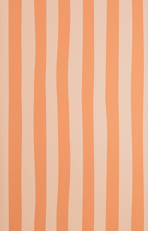 Stripe: Stone & Peach Wallpaper