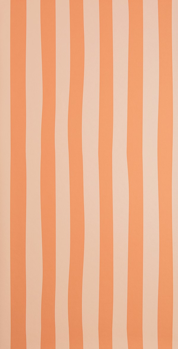 Stripe: Stone & Peach Wallpaper