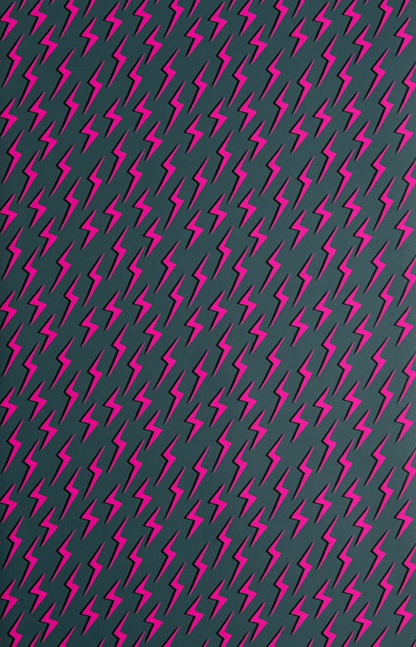 Lightning: Blue & Pink wallpaper