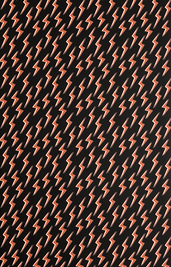 Lightning: Black & Orange Wallpaper