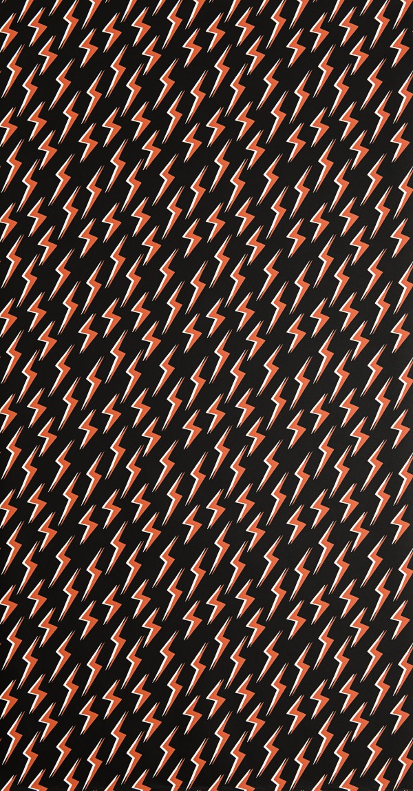 Lightning: Black & Orange Wallpaper