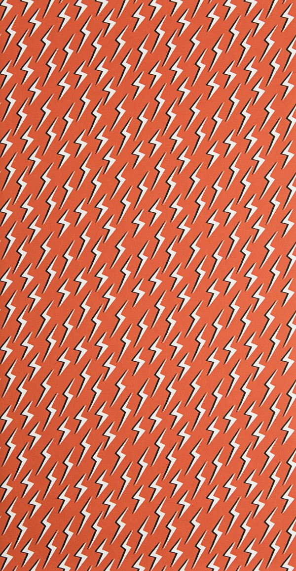 Lightning: Orange, White & Black Wallpaper
