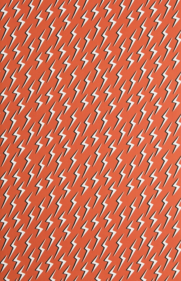 Lightning: Orange, White & Black Wallpaper