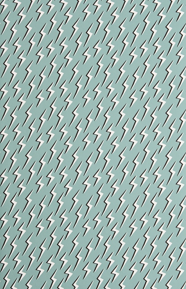 Lightning: Sky Blue & White Wallpaper