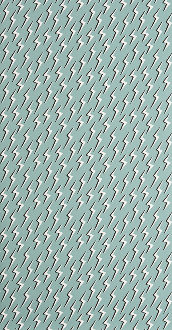 Lightning: Sky Blue & White Wallpaper