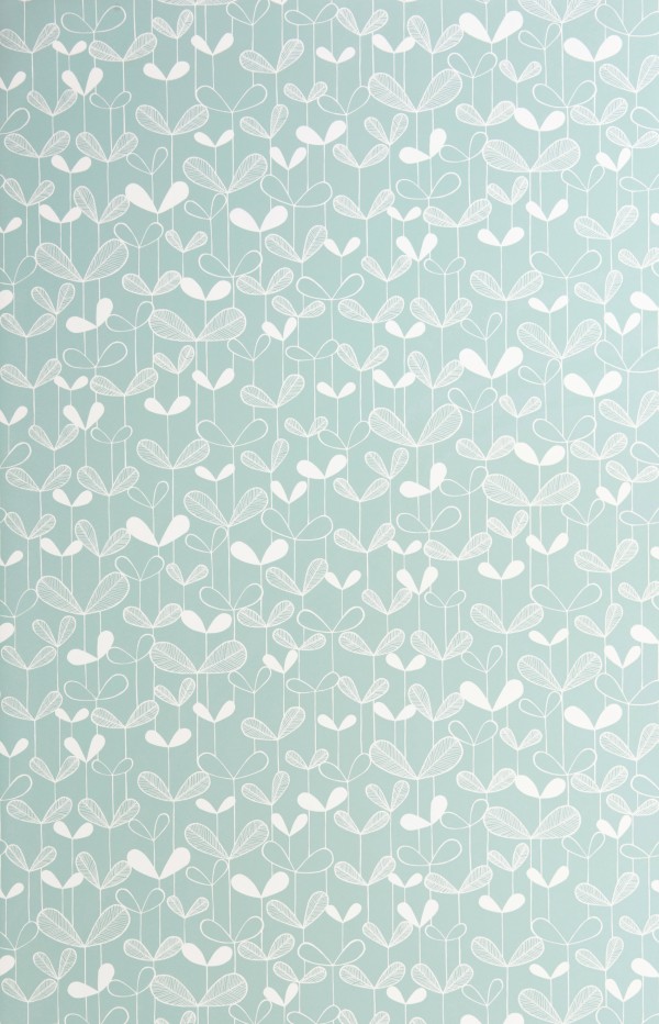 Saplings Pale Aqua Wallpaper