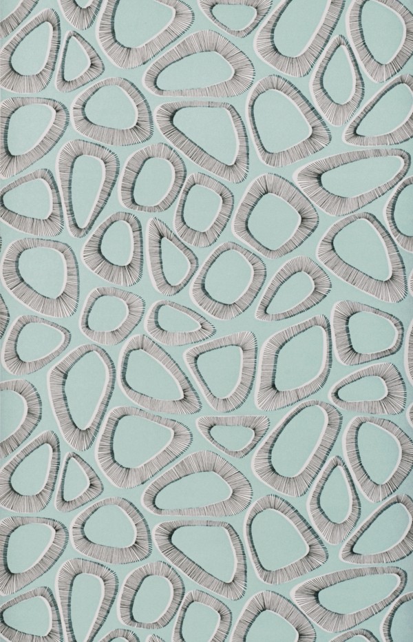 Pebbles Seaside Blue Wallpaper