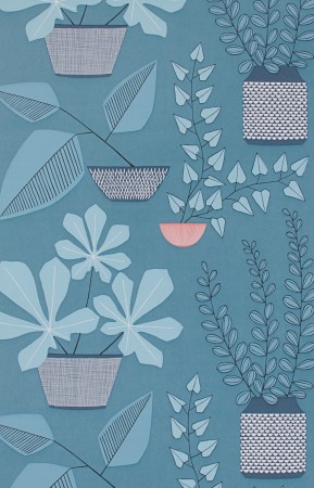 Sample Wallpaper House Plants:Blue Room