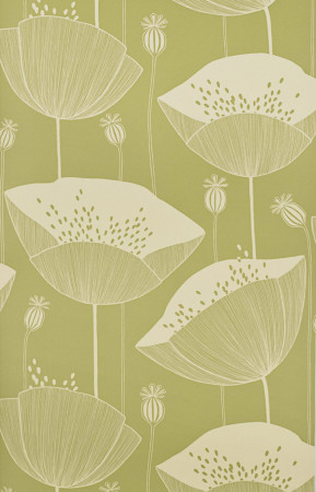 Sample Wallpaper Poppy:Cottage Green