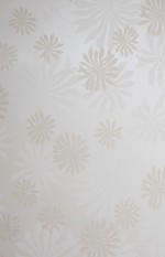 Fleur White With Stone Wallpaper